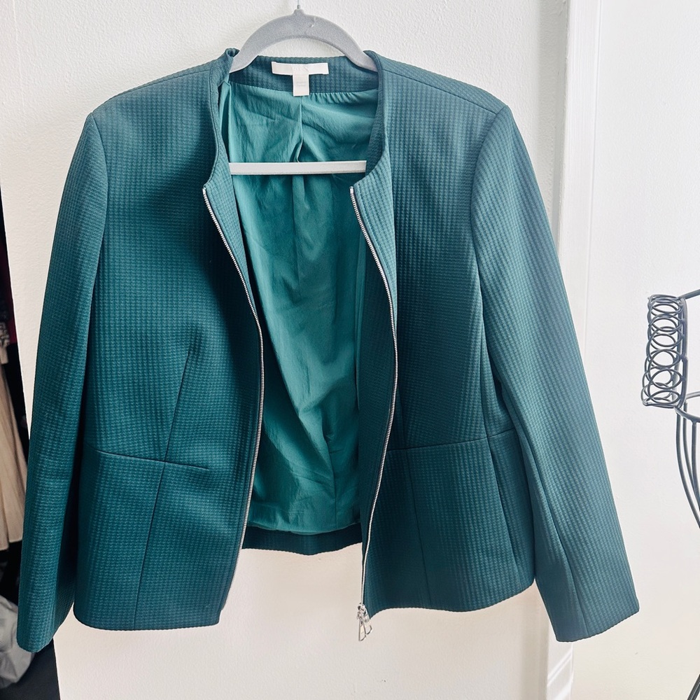 Boss Teal Women's Textured Blazer